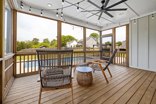 deck and porch